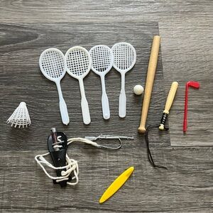 Vintage Barbie sports equipment